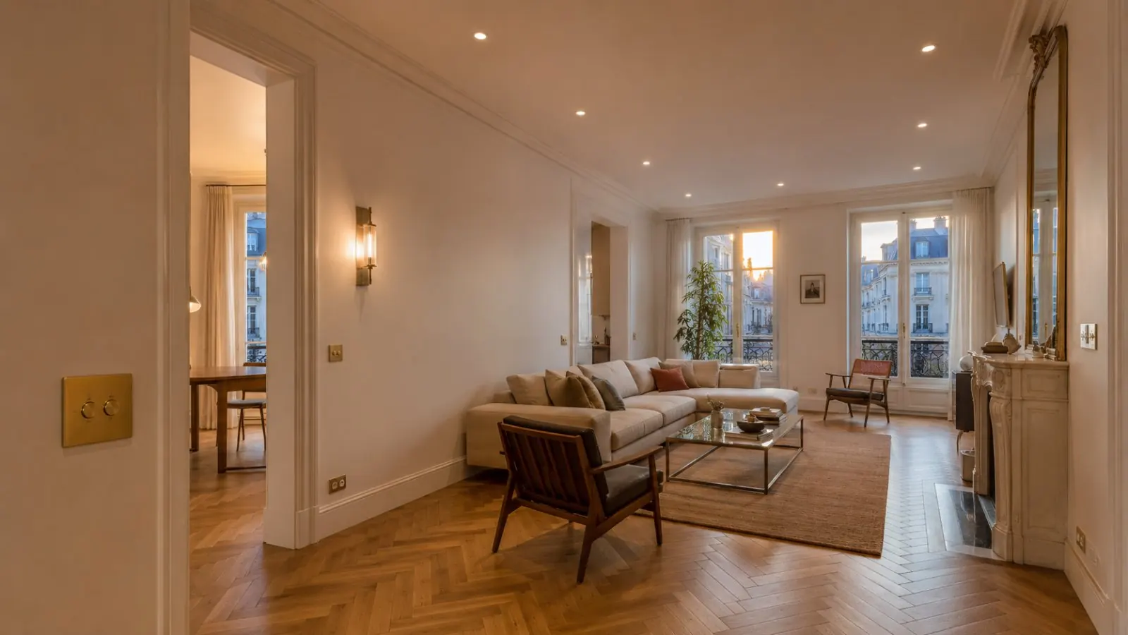 Appartement haussmannien rénové