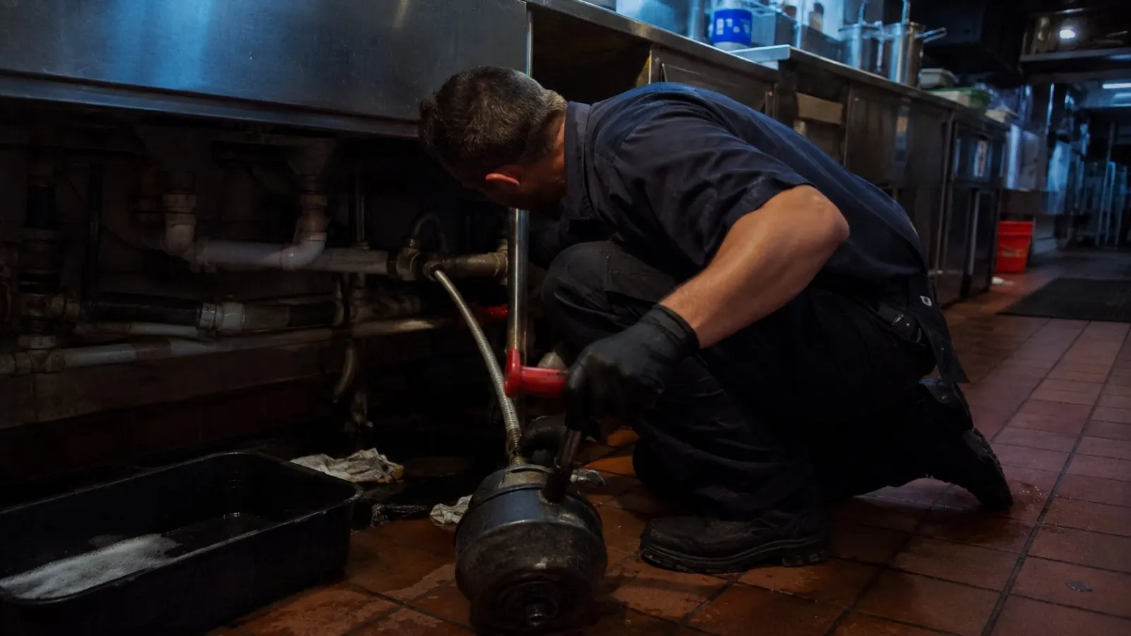 Intervention d'urgence débouchage dans un restaurant
